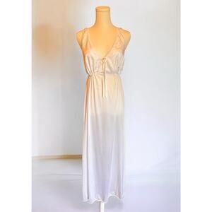 Vintage 60s 70's Tosca Lingerie Nightgown White Long 6760 Bridal Cottage Large